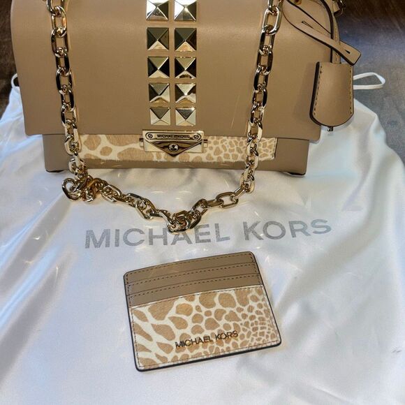 NWOT Michael Kors Cece medium studded purse bag crossbody/shoulder + wallet calf - Picture 5 of 12